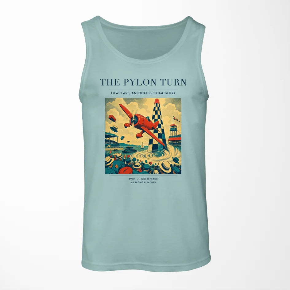 VINTAGE G4156 - The Pylon Turn - Designed Tank Tops design on lightgreen