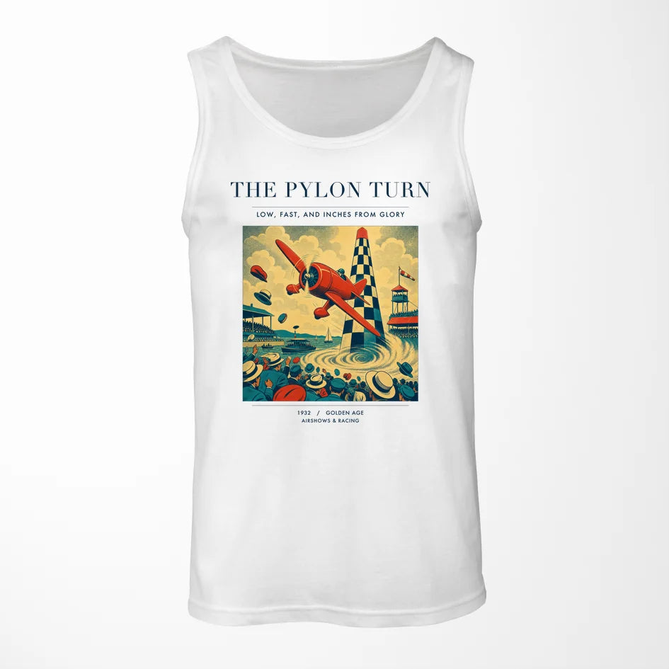 VINTAGE G4156 - The Pylon Turn - Designed Tank Tops design on white