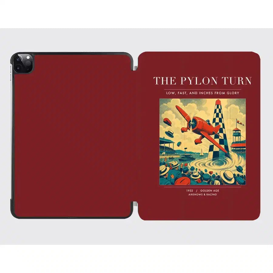 VINTAGE G4156 - The Pylon Turn - Designed iPad & Samsung Tablet Cases design on darkred ipad
