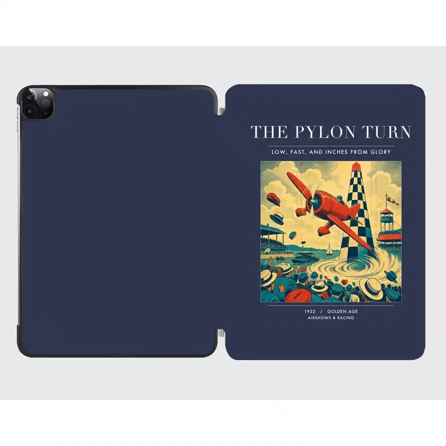 VINTAGE G4156 - The Pylon Turn - Designed iPad & Samsung Tablet Cases design on navyblue ipad