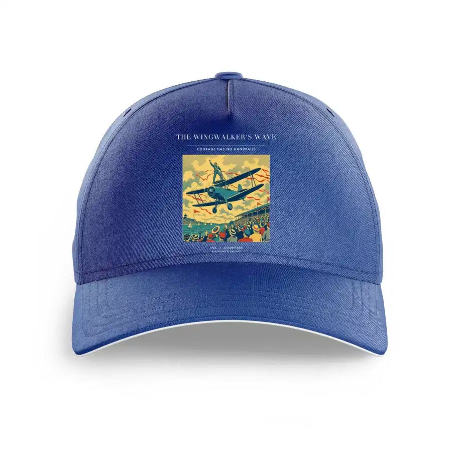 VINTAGE G4157 - The Wingwalker's Wave - Printed Hat design on blue
