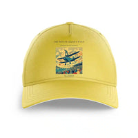 Thumbnail for VINTAGE G4157 - The Wingwalker's Wave - Printed Hat design on yellow
