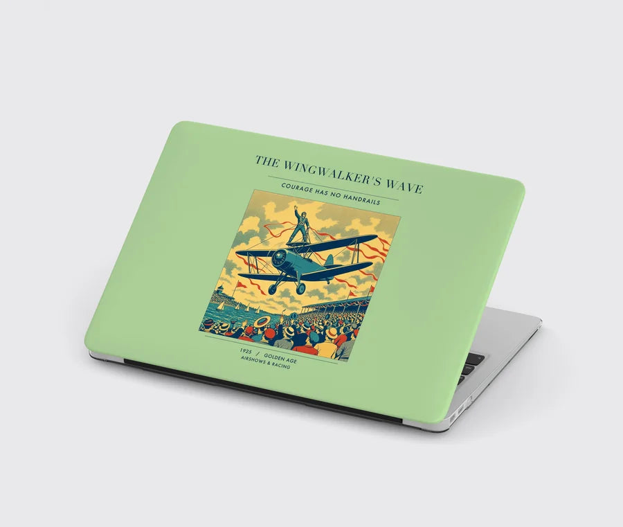 VINTAGE G4157 - The Wingwalker's Wave - Designed MacBook Cases design on lightgreen