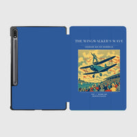 Thumbnail for VINTAGE G4157 - The Wingwalker's Wave - Designed iPad & Samsung Tablet Cases design on blue samsung