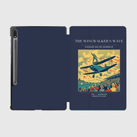 Thumbnail for VINTAGE G4157 - The Wingwalker's Wave - Designed iPad & Samsung Tablet Cases design on navyblue samsung