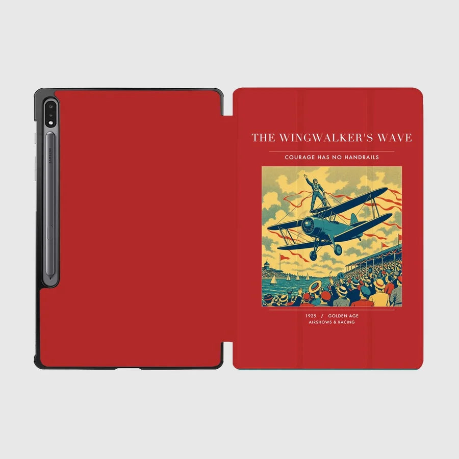 VINTAGE G4157 - The Wingwalker's Wave - Designed iPad & Samsung Tablet Cases design on red samsung
