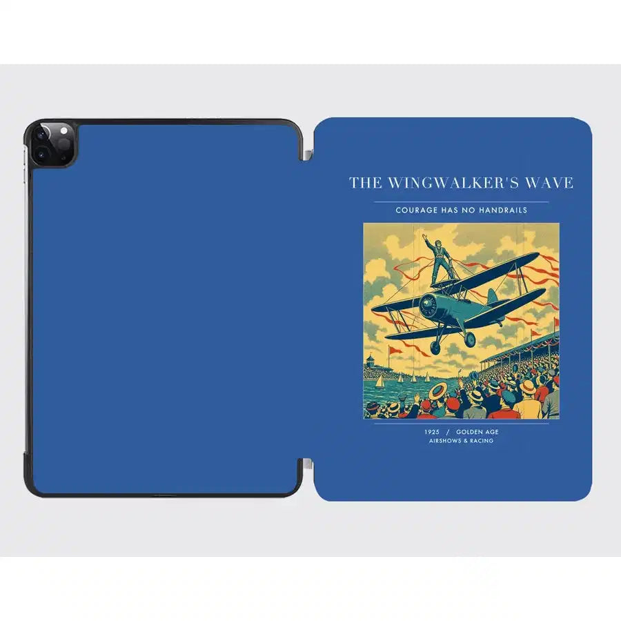 VINTAGE G4157 - The Wingwalker's Wave - Designed iPad & Samsung Tablet Cases design on blue ipad