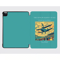 Thumbnail for VINTAGE G4157 - The Wingwalker's Wave - Designed iPad & Samsung Tablet Cases design on turquoise ipad