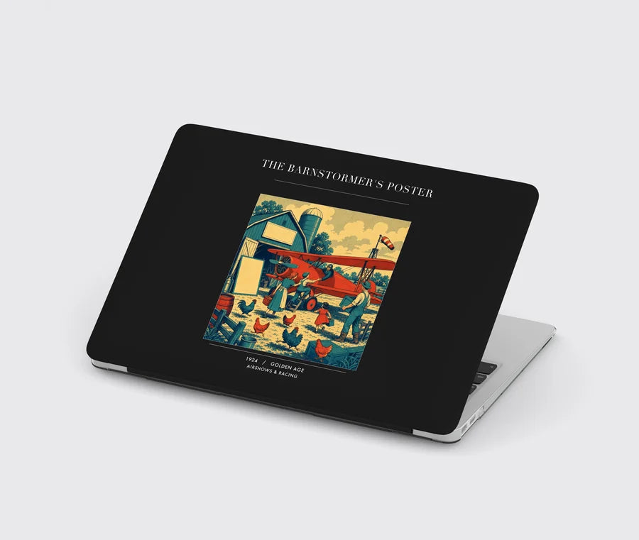 VINTAGE G4165 - The Barnstormer's Poster - Designed MacBook Cases design on black