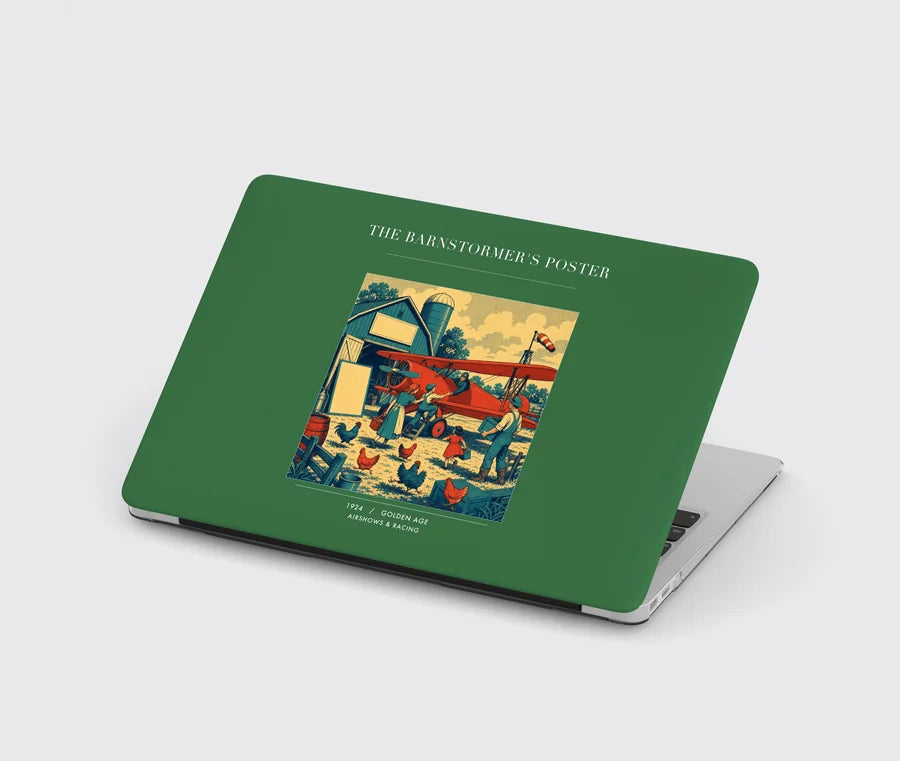 VINTAGE G4165 - The Barnstormer's Poster - Designed MacBook Cases design on green