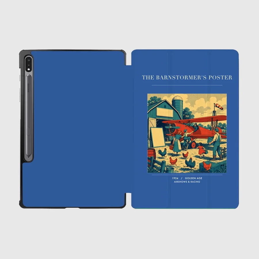 VINTAGE G4165 - The Barnstormer's Poster - Designed iPad & Samsung Tablet Cases design on blue samsung