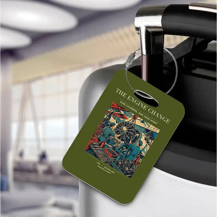 VINTAGE G4167 - The Engine Change - Acrylic Luggage Tags design on greenarmy