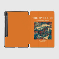 Thumbnail for VINTAGE G4170 - The Rivet Line - Designed iPad & Samsung Tablet Cases design on orange samsung