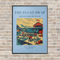 Thumbnail for VINTAGE G4175 - The Float Swap - Vertical Canvas Prints design on lightblue frame