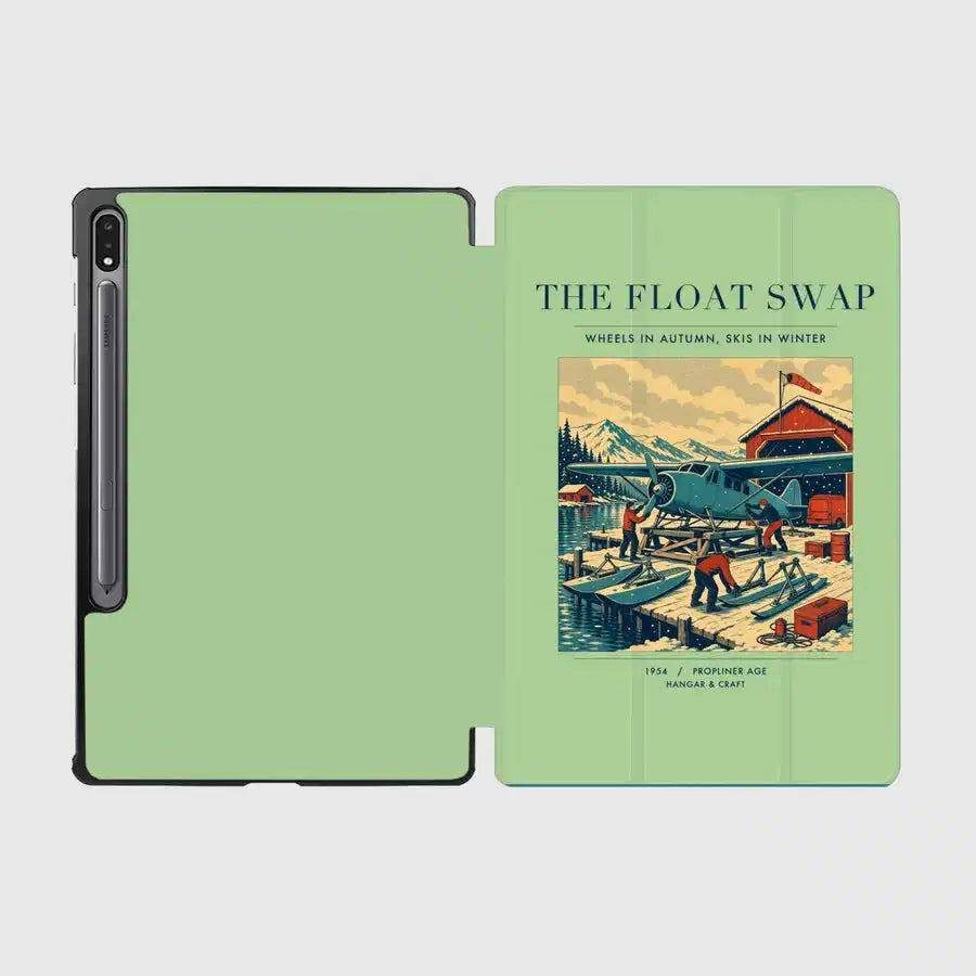 VINTAGE G4175 - The Float Swap - Designed iPad & Samsung Tablet Cases design on lightgreen samsung
