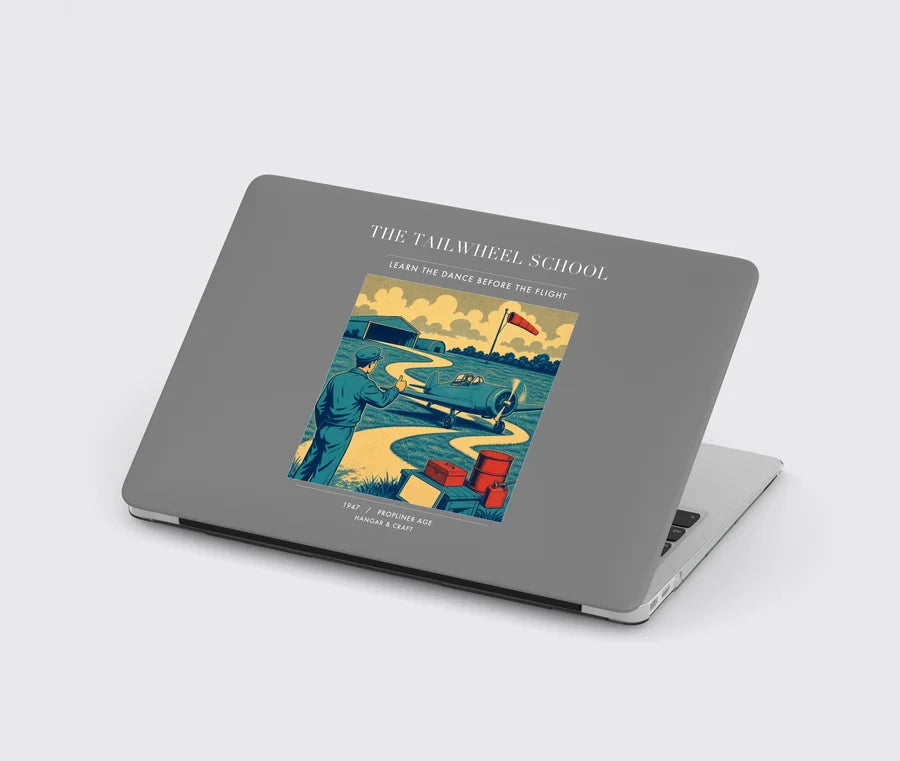 VINTAGE G4178 - The Tailwheel School - Designed MacBook Cases design on gray
