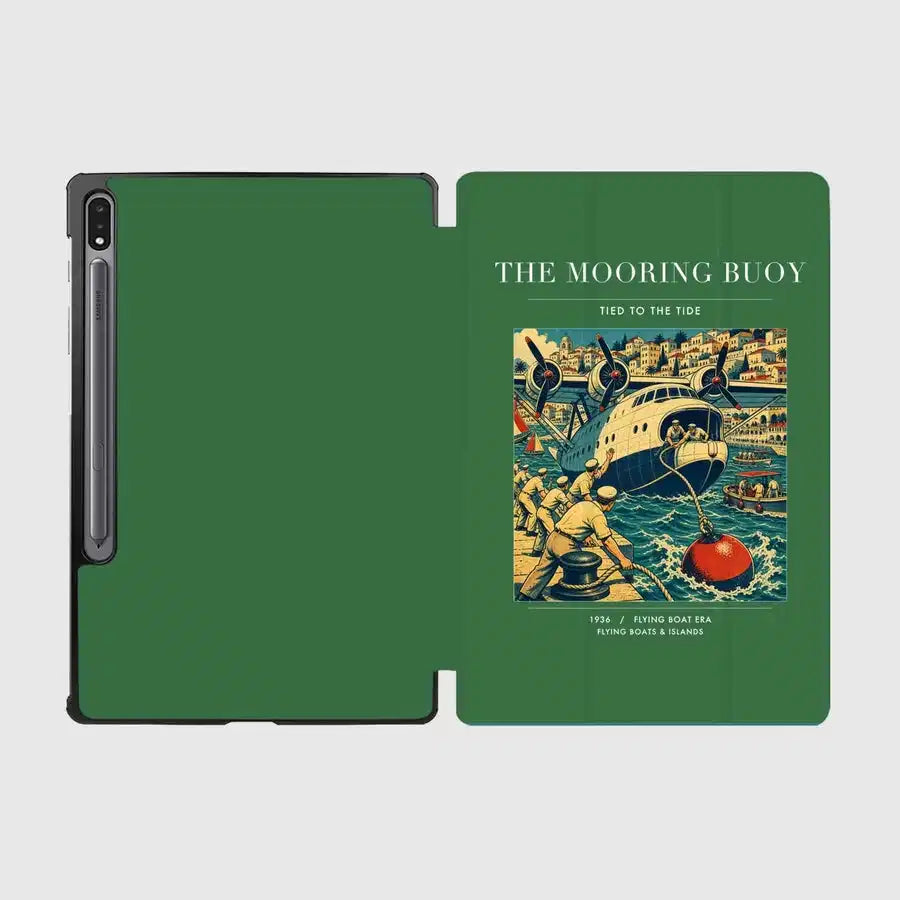 VINTAGE G4183 - The Mooring Buoy - Designed iPad & Samsung Tablet Cases design on green samsung