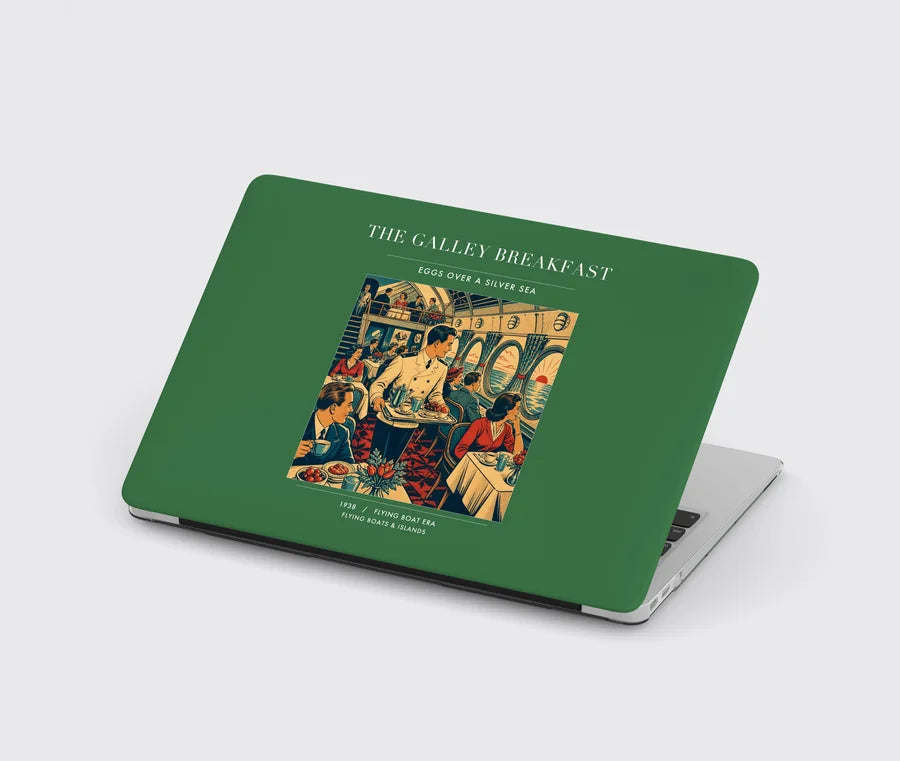VINTAGE G4184 - The Galley Breakfast - Designed MacBook Cases design on green