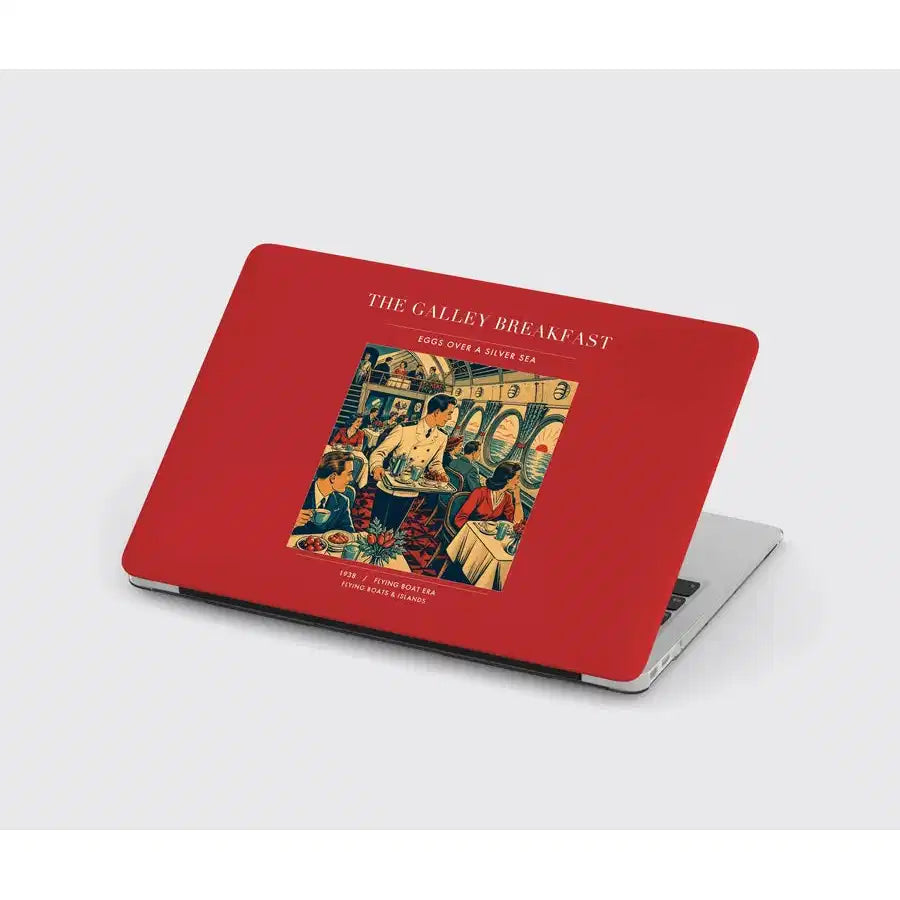 VINTAGE G4184 - The Galley Breakfast - Designed MacBook Cases design on red
