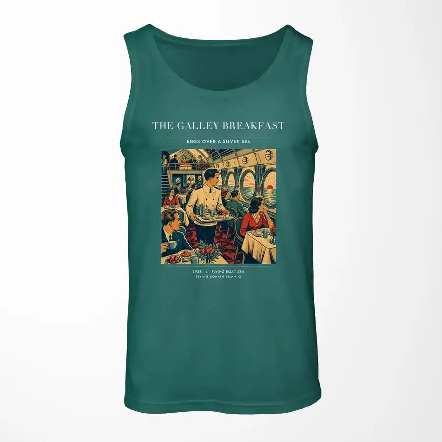 VINTAGE G4184 - The Galley Breakfast - Designed Tank Tops design on green