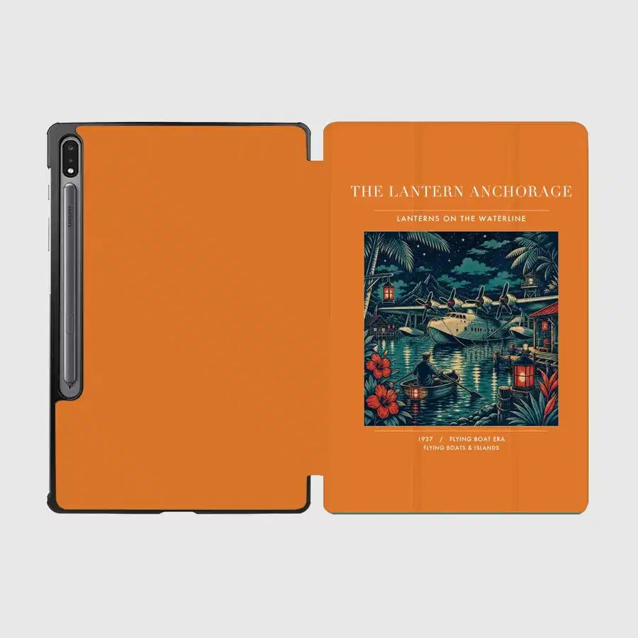 VINTAGE G4187 - The Lantern Anchorage - Designed iPad & Samsung Tablet Cases design on orange samsung