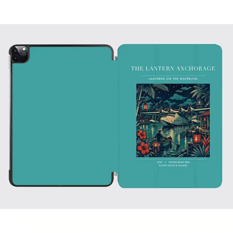 VINTAGE G4187 - The Lantern Anchorage - Designed iPad & Samsung Tablet Cases design on turquoise ipad