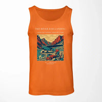 Thumbnail for VINTAGE G4193 - The River Bar Landing - Designed Tank Tops design on orange