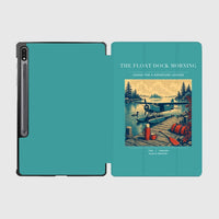 Thumbnail for VINTAGE G4195 - The Float Dock Morning - Designed iPad & Samsung Tablet Cases design on turquoise samsung