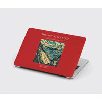 Thumbnail for VINTAGE G4196 - The Mountain Strip - Designed MacBook Cases design on red