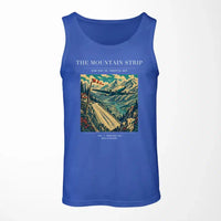 Thumbnail for VINTAGE G4196 - The Mountain Strip - Designed Tank Tops design on blue
