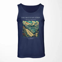 Thumbnail for VINTAGE G4196 - The Mountain Strip - Designed Tank Tops design on darkblue