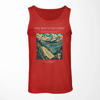 Thumbnail for VINTAGE G4196 - The Mountain Strip - Designed Tank Tops design on red