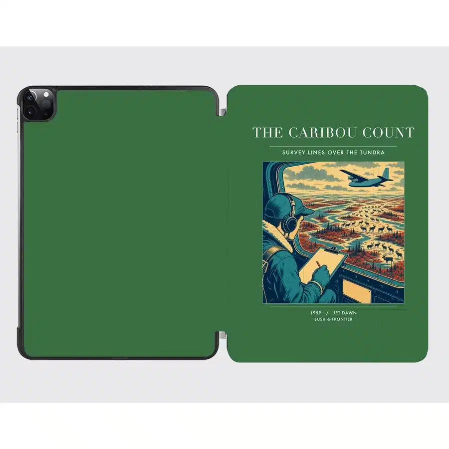 VINTAGE G4198 - The Caribou Count - Designed iPad & Samsung Tablet Cases design on green ipad