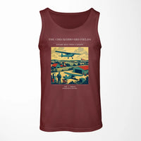Thumbnail for VINTAGE G4201 - The Checkerboard Fields - Designed Tank Tops design on darkred