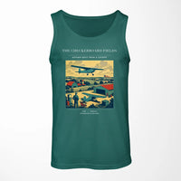 Thumbnail for VINTAGE G4201 - The Checkerboard Fields - Designed Tank Tops design on green