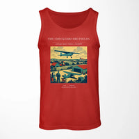 Thumbnail for VINTAGE G4201 - The Checkerboard Fields - Designed Tank Tops design on red