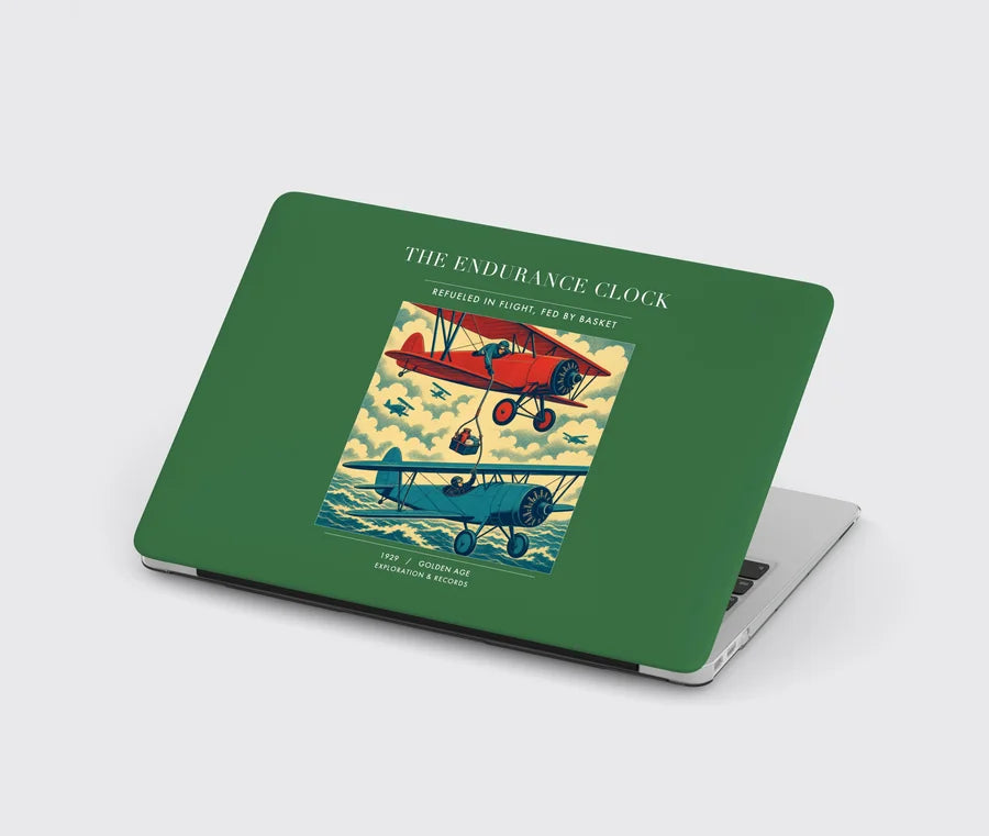 VINTAGE G4203 - The Endurance Clock - Designed MacBook Cases design on green