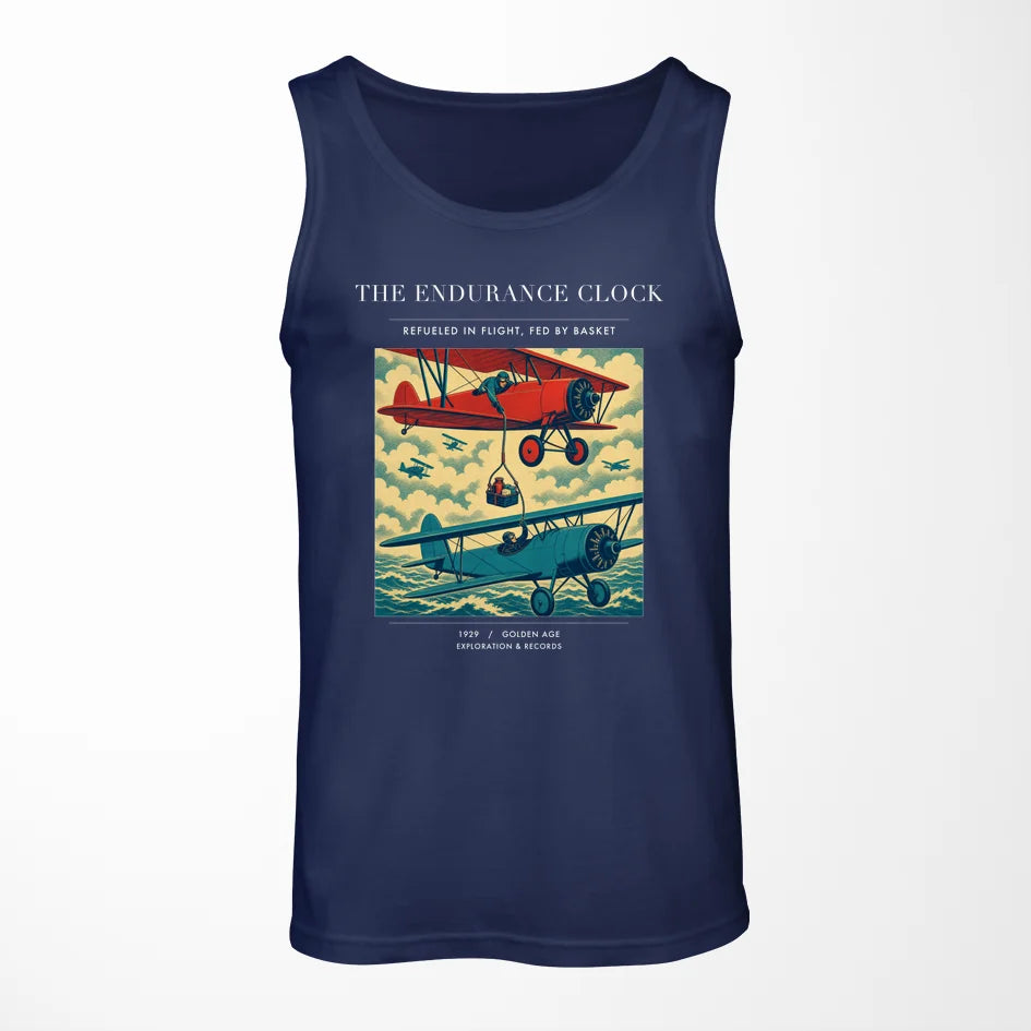 VINTAGE G4203 - The Endurance Clock - Designed Tank Tops design on darkblue