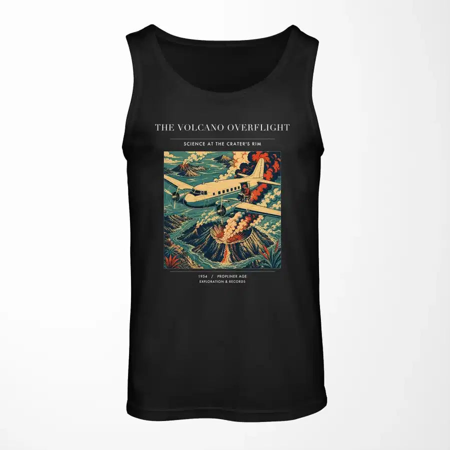 VINTAGE G4206 - The Volcano Overflight - Designed Tank Tops design on black