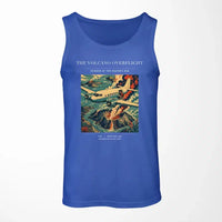 Thumbnail for VINTAGE G4206 - The Volcano Overflight - Designed Tank Tops design on blue