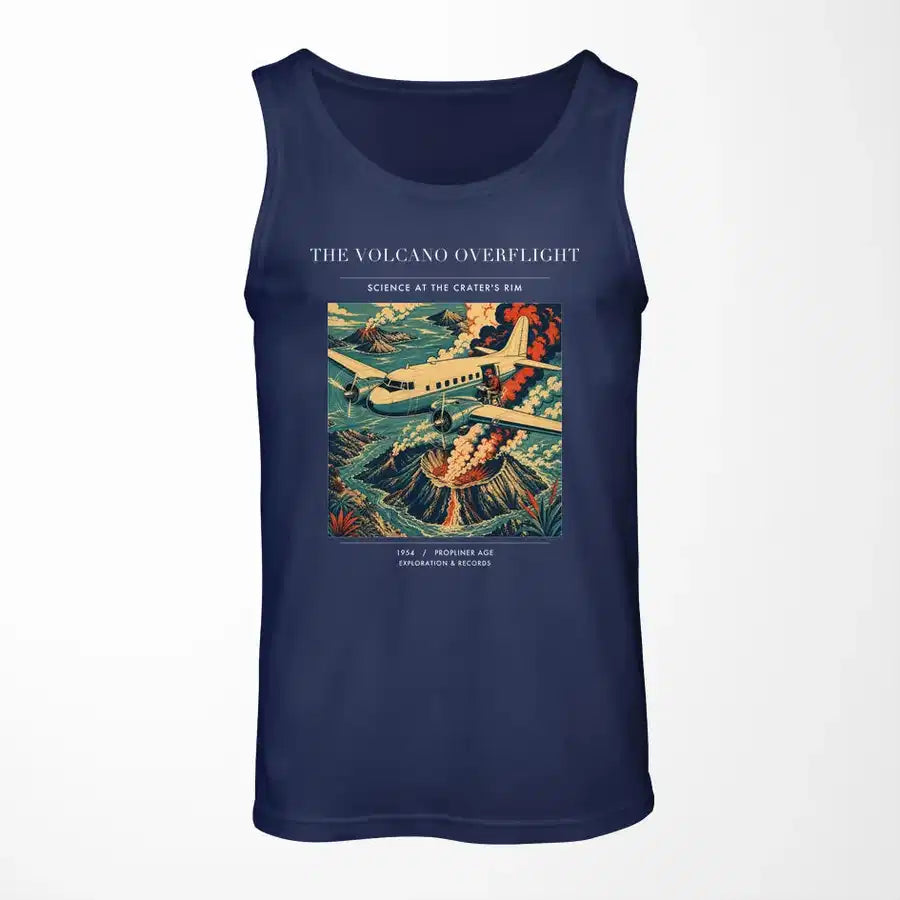 VINTAGE G4206 - The Volcano Overflight - Designed Tank Tops design on darkblue
