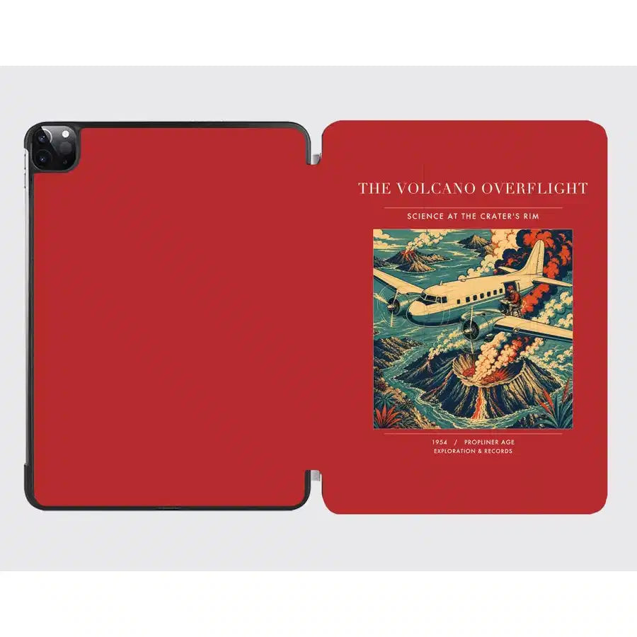 VINTAGE G4206 - The Volcano Overflight - Designed iPad & Samsung Tablet Cases design on red ipad