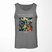 Thumbnail for VINTAGE G4214 - The Stairs To The Sky - Designed Tank Tops design on gray