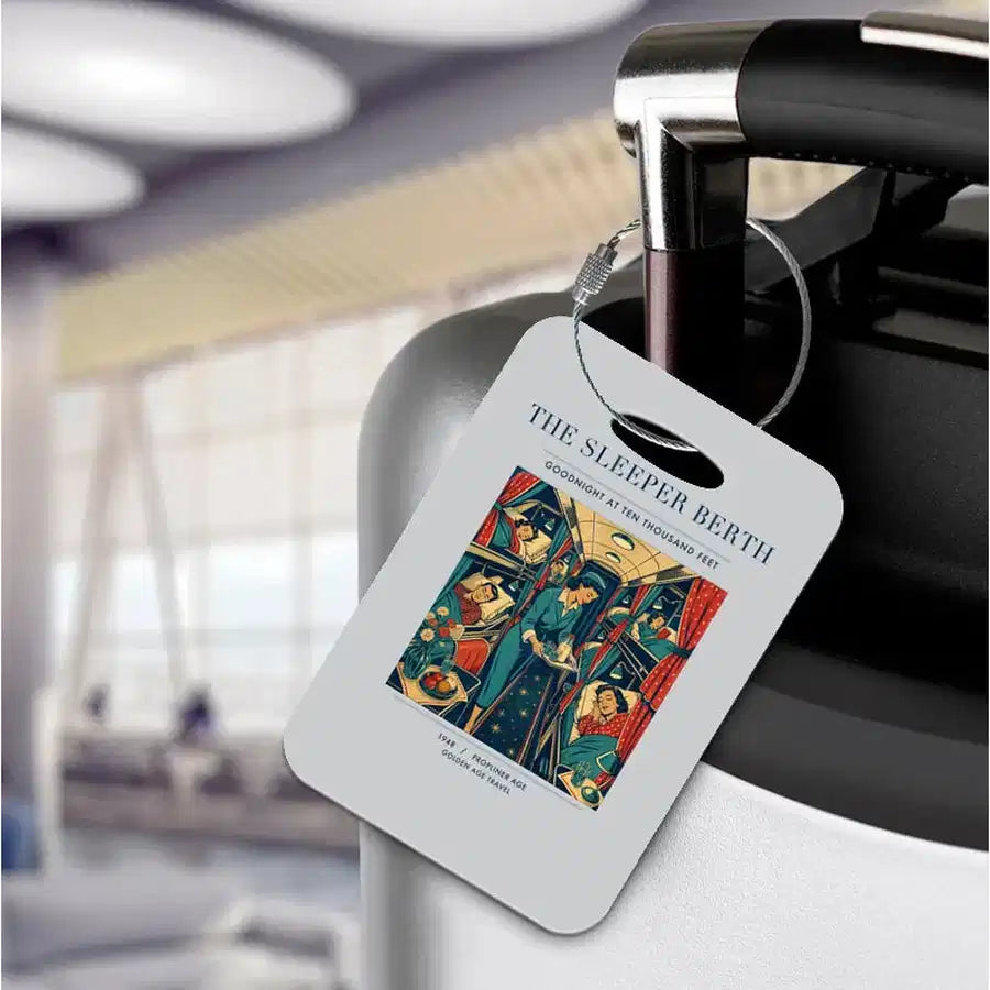 VINTAGE G4216 - The Sleeper Berth - Acrylic Luggage Tags design on lightgray