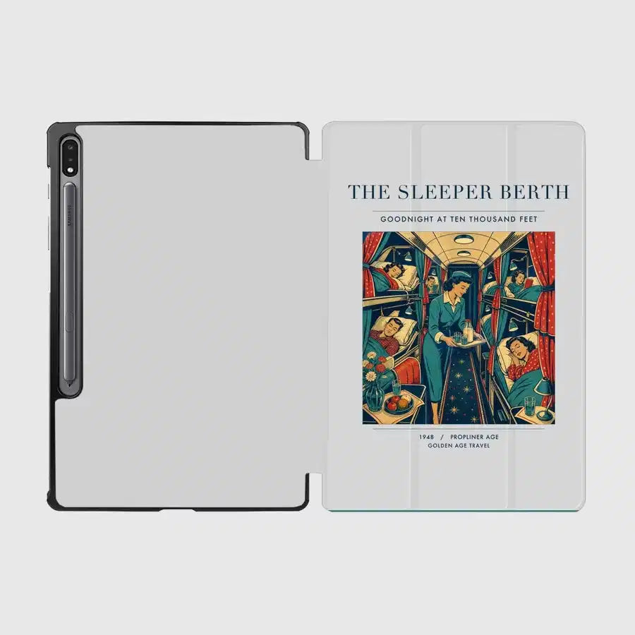 VINTAGE G4216 - The Sleeper Berth - Designed iPad & Samsung Tablet Cases design on lightgray samsung