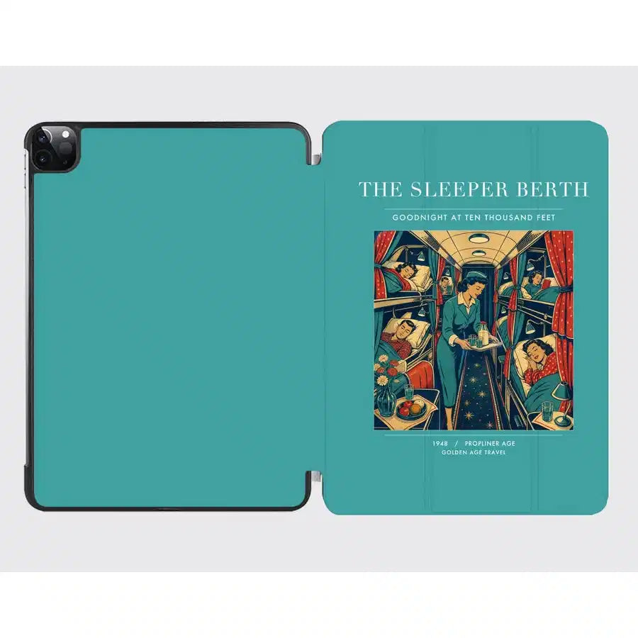 VINTAGE G4216 - The Sleeper Berth - Designed iPad & Samsung Tablet Cases design on turquoise ipad