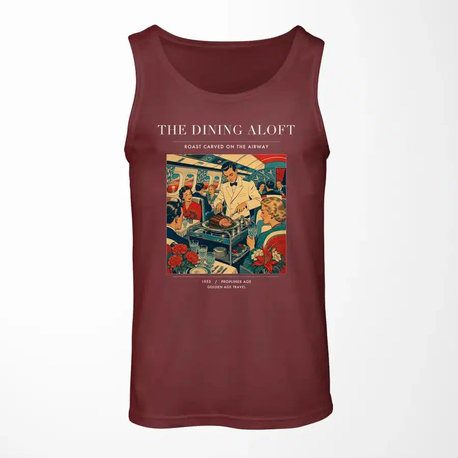 VINTAGE G4217 - The Dining Aloft - Designed Tank Tops design on darkred