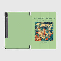 Thumbnail for VINTAGE G4225 - The Tropical Stopover - Designed iPad & Samsung Tablet Cases design on lightgreen samsung