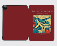 Thumbnail for VINTAGE G4228 - The First Jet Boarding - Designed iPad & Samsung Tablet Cases design on darkred ipad