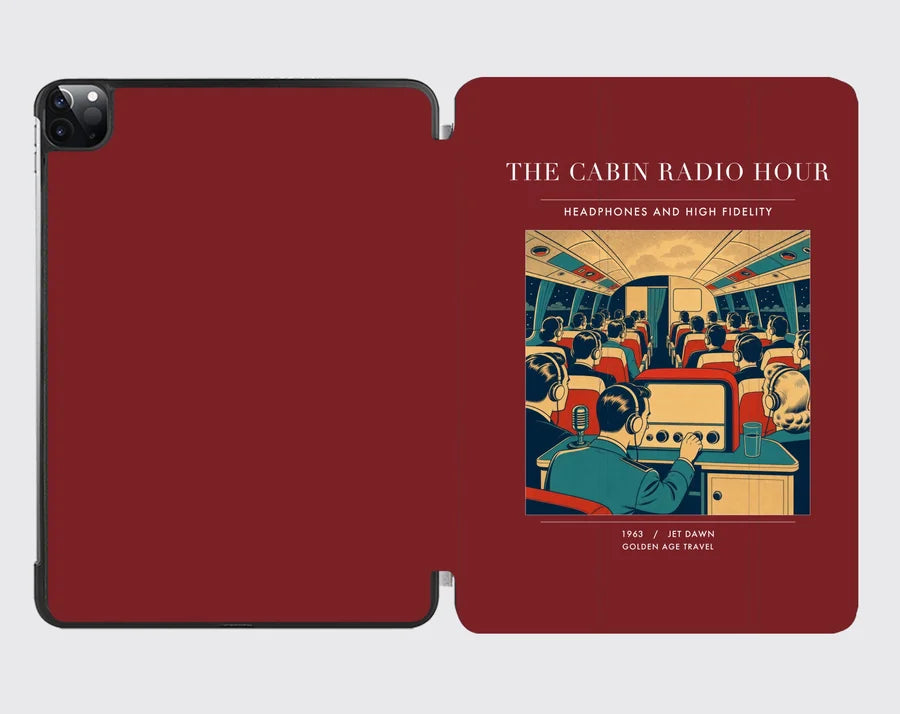 VINTAGE G4229 - The Cabin Radio Hour - Designed iPad & Samsung Tablet Cases design on darkred ipad